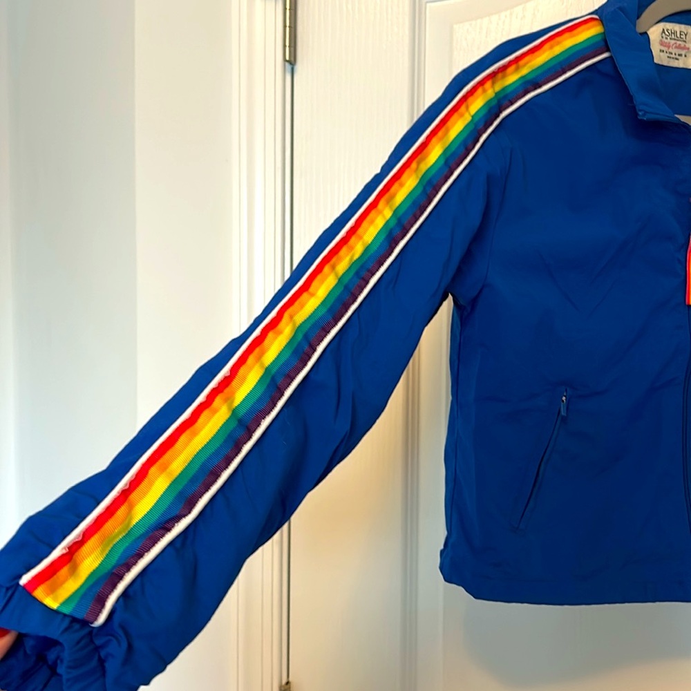 Ashley by 26 International Rainbow Windbreaker Jacket Size M Utility Collection - Picture 3 of 11